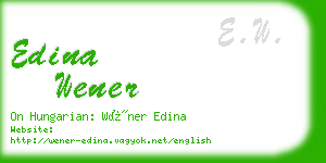 edina wener business card